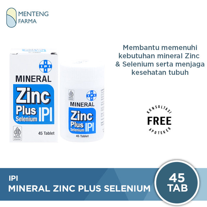 IPI Mineral Zinc Plus Selenium 45 Tablet - Suplemen Zinc dan Selenium