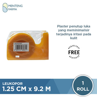 Leukopor 2.5 CM x 9.2 M - Plaster Kertas Untuk Luka - Menteng Farma