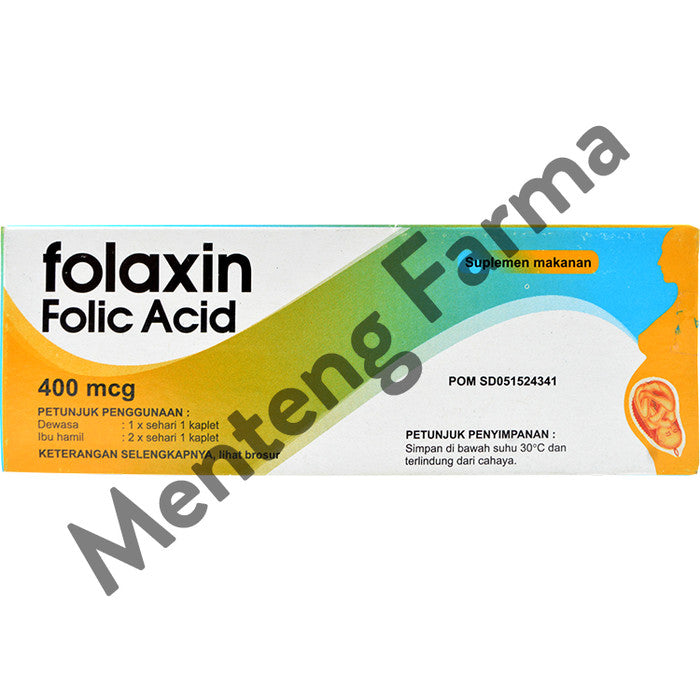 Folaxin 400 mcg 10 Kaplet - Suplemen Ibu Hamil - Menteng Farma