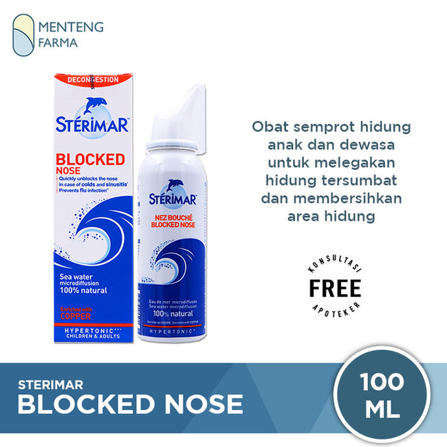 Sterimar Blocked Nose 100 mL - Semprotan Hidung Tersumbat - Menteng Farma