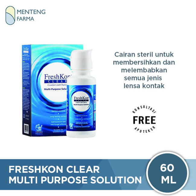 FreshKon Clear Multi Purpose Solution 60 mL - Cairan Pembersih Lensa Kontak