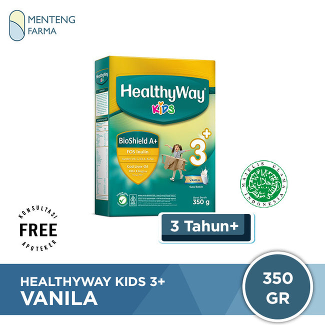 HealthyWay Kids 3+ Vanila 350 Gr Susu Pertumbuhan Anak 3 Tahun Keatas