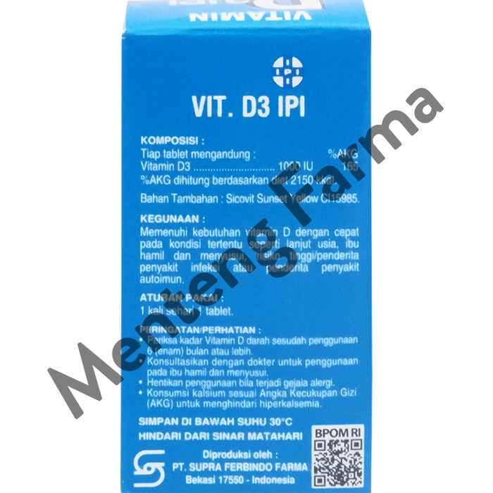 IPI Vitamin D3 30 Tablet - Suplementasi Vitamin D dengan Cepat