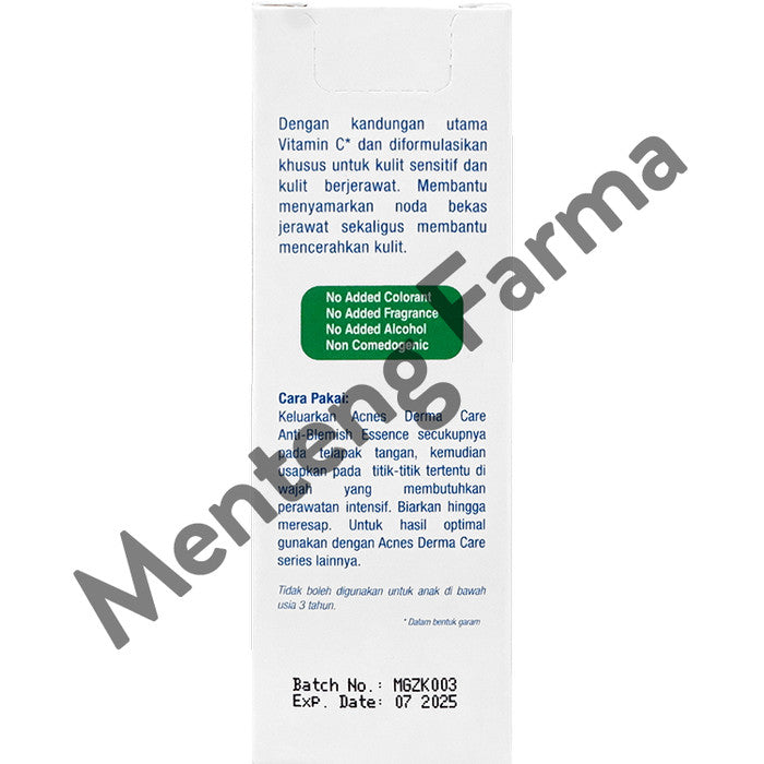 Acnes Derma Care Anti Blemish Essence 20 mL - Mencerahkan dan Menyamarkan Bekas Jerawat