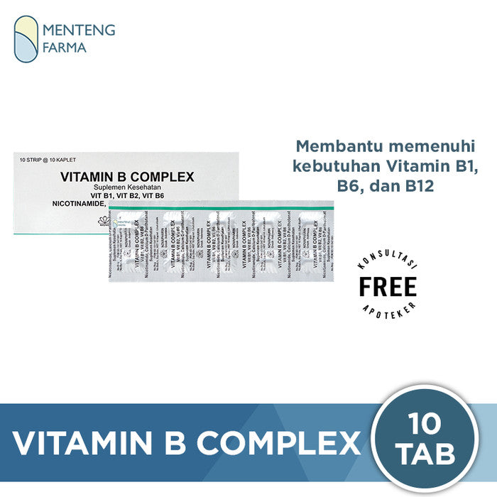Vitamin B Complex 10 Tablet - Suplemen Vitamin B Complex - Menteng Farma