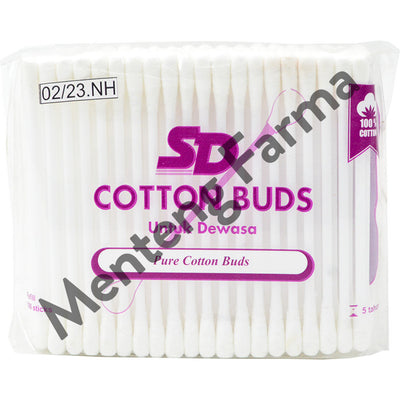 SD Cotton Buds Dewasa Refill 100 Sticks - Pembersih Telinga Dewasa - Menteng Farma