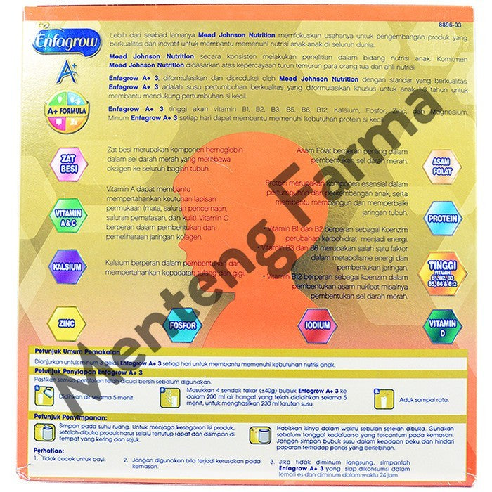 Enfagrow A+3 Vanila - Susu Pertumbuhan Anak 1-3 Tahun 400 gram