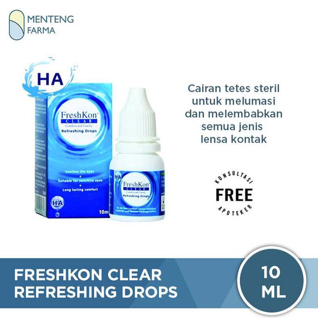 FreshKon Clear Refreshing Drops 10 mL - Cairan Tetes Pelembab Lensa Kontak