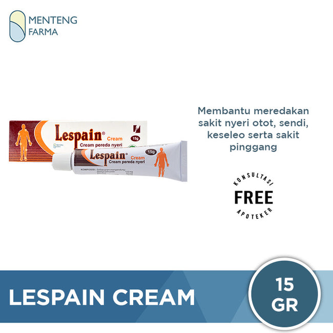 Lespain Cream 15 g - Krim Pereda Nyeri Otot dan Sendi - Menteng Farma