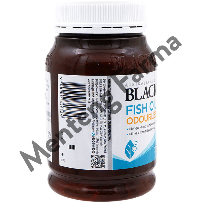 Blackmores Odourless Fish Oil 1000 mg - Isi 180 Kapsul Lunak - Menteng Farma