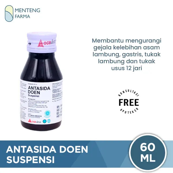 Antasida Doen Sirup 60 mL - Obat Maag Asam Lambung Nyeri Ulu Hati
