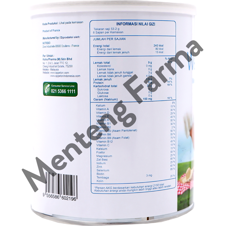 Appeton 60+ Vanilla 400 gr - Susu Penambah Nutrisi Lansia