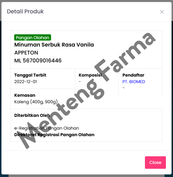 Appeton 60+ Vanilla 400 gr - Susu Penambah Nutrisi Lansia