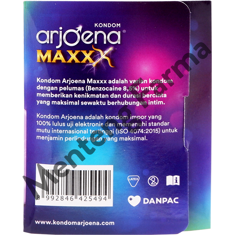 Kondom Arjoena Maxxx Isi 2 - Kondom Dengan Pelumas Tahan Lama - Menteng Farma