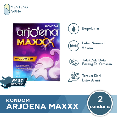 Kondom Arjoena Maxxx Isi 2 - Kondom Dengan Pelumas Tahan Lama - Menteng Farma