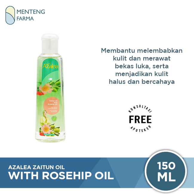 Azalea Zaitun Oil with Rosehip Oil 150 ML - Minyak Untuk Pijat dan Lulur - Menteng Farma