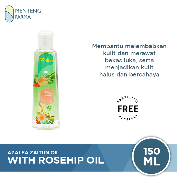 Azalea Zaitun Oil with Rosehip Oil 150 ML - Minyak Untuk Pijat dan Lulur - Menteng Farma