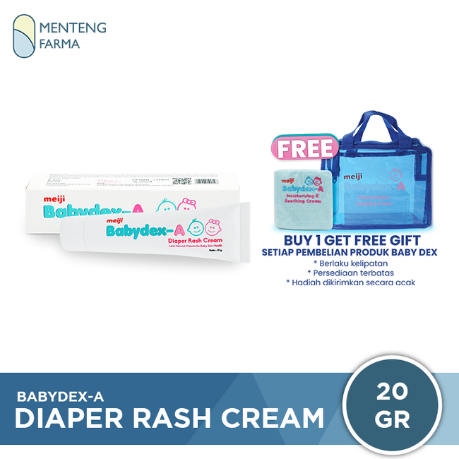 Babydex-A Diaper Rash Cream 20 Gr - Krim Pereda Gatal Ruam Popok