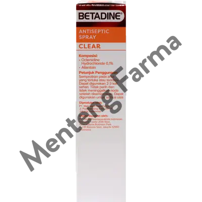 Betadine Clear Spray 30 mL - Antiseptik Bening Tanpa Perih dengan Octenidine dan Allantoin