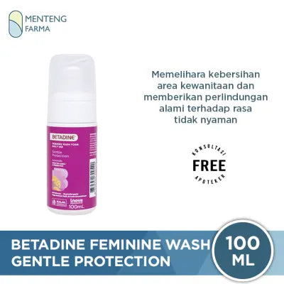 Betadine Feminine Wash Foam Gentle Protection 100 mL