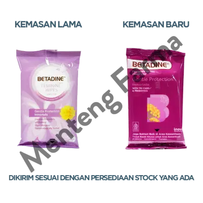 Betadine Feminine Wipes Gentle Protection Isi 10 Lembar - Tisu Basah