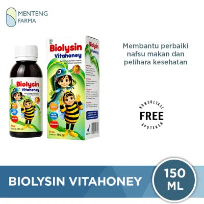 Biolysin Vitahoney 150 mL - Vitamin Anak Penambah Nafsu Makan + Madu