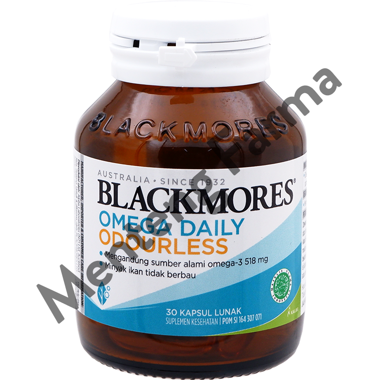 Blackmores Omega Daily Odourless 30 Kapsul Lunak - Sumber Alami Omega 3 - Menteng Farma