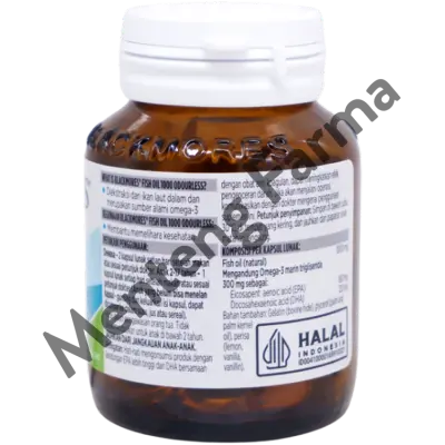 Blackmores Odourless Fish Oil 1000 mg - Isi 30 Kapsul Lunak