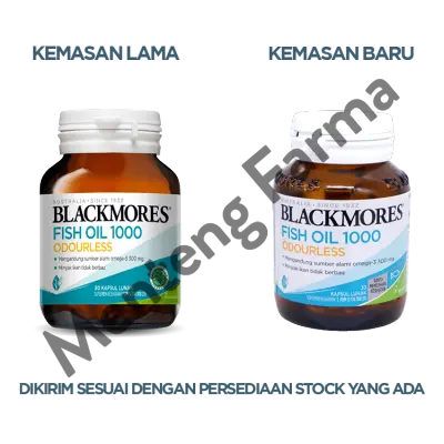 Blackmores Odourless Fish Oil 1000 mg - Isi 30 Kapsul Lunak