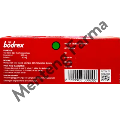 Bodrex 20 Tablet - Obat Sakit Kepala, Sakit Gigi, dan Demam
