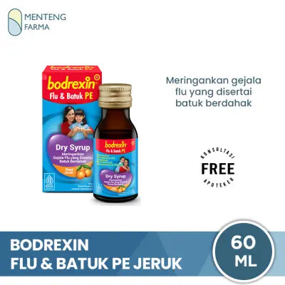 Bodrexin Flu & Batuk PE Jeruk 60 ml - Pereda Flu dan Pilek Pada Anak