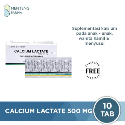 Calcium Lactate Nova 500 mg 10 Tablet - Suplemen Kalsium