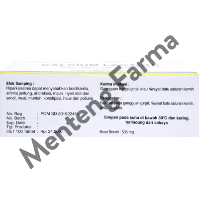 Calcium Lactate Nova 500 mg 10 Tablet - Suplemen Kalsium