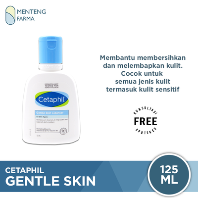 Cetaphil Gentle Skin Cleanser 125 mL | Pembersih Wajah dan Tubuh - Menteng Farma