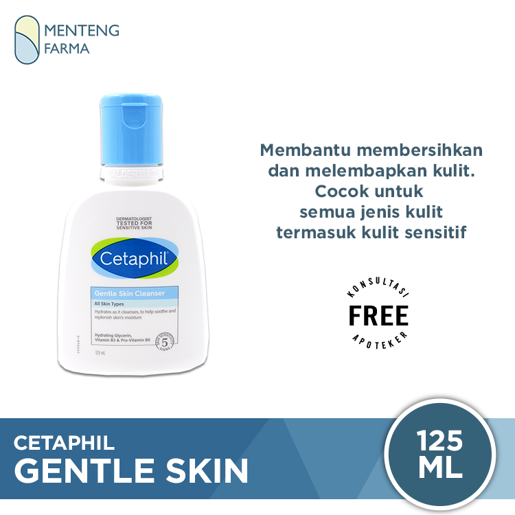 Cetaphil Gentle Skin Cleanser 125 mL | Pembersih Wajah dan Tubuh - Menteng Farma