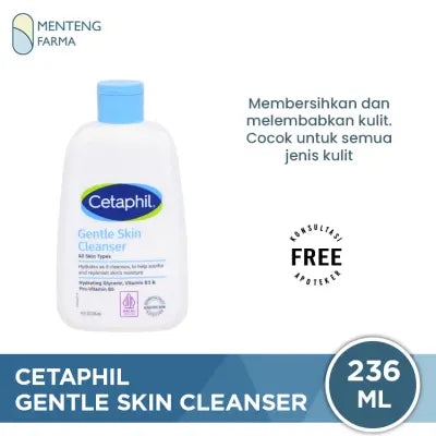 Cetaphil Gentle Skin Cleanser 236 mL | Pembersih Wajah dan Tubuh