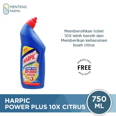 Harpic Power Plus 10X Max Clean Citrus 750 ml - Cairan Pembersih Toilet