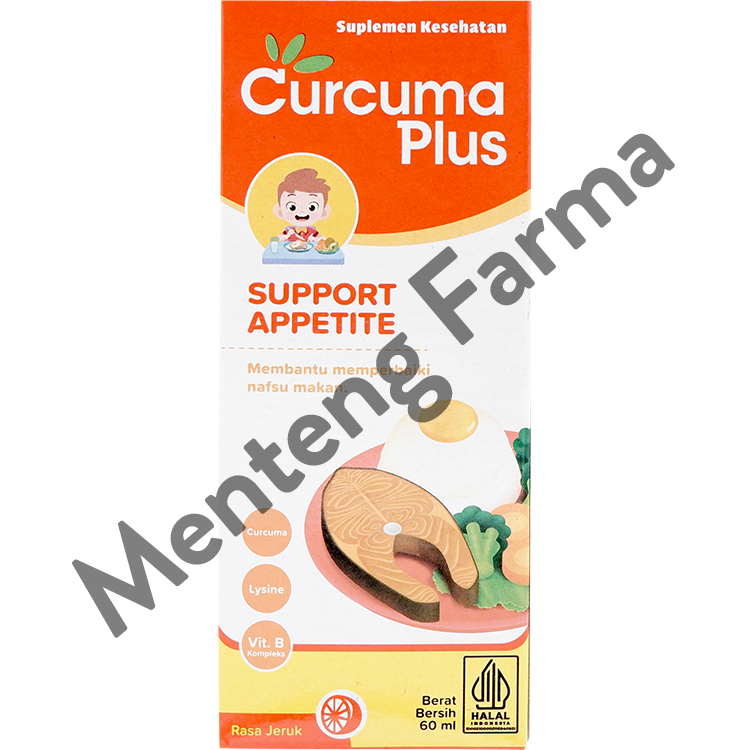 Curcuma Plus Appetite Rasa Jeruk 60 mL - Asupan Penambah Nafsu Makan Anak - Menteng Farma