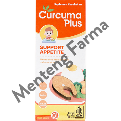 Curcuma Plus Appetite Rasa Jeruk 60 mL - Asupan Penambah Nafsu Makan Anak - Menteng Farma