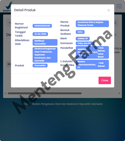 Derma XP Acneclear Cleanser Scrub - Sabun Pembersih Wajah Berminyak dan Berjerawat - Menteng Farma