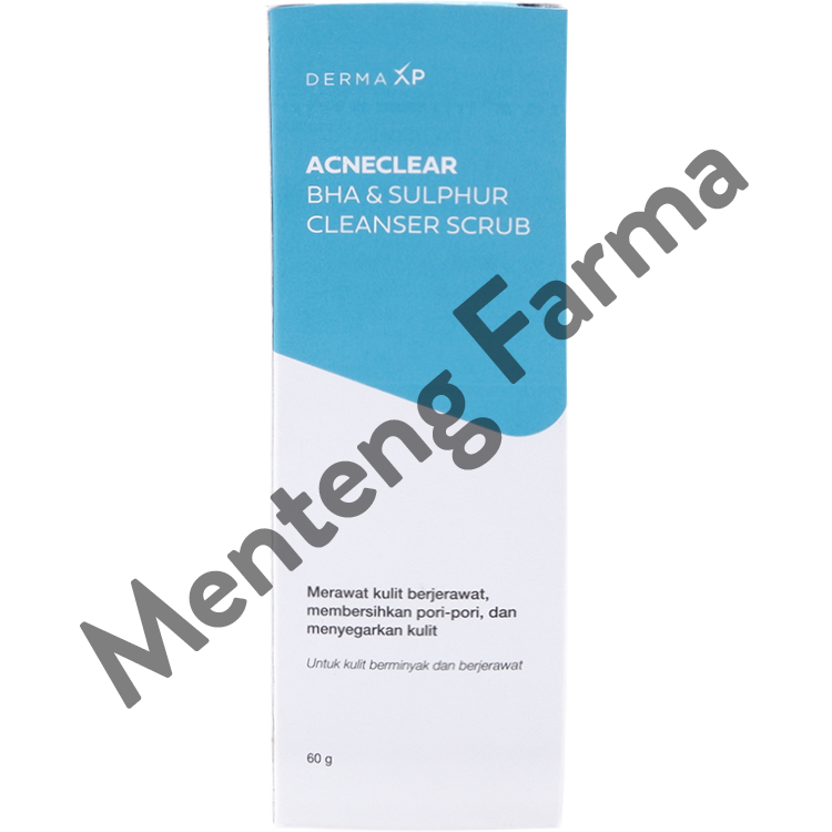 Derma XP Acneclear Cleanser Scrub - Sabun Pembersih Wajah Berminyak dan Berjerawat - Menteng Farma