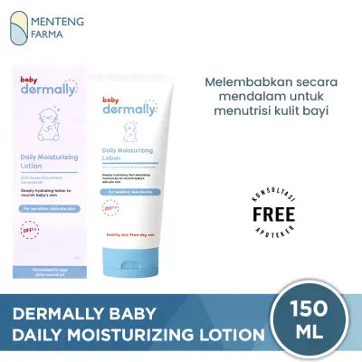 Dermally Baby Daily Moisturizing Lotion 150 ML - Pelembab Bayi untuk Kulit Sensitif & Eksim