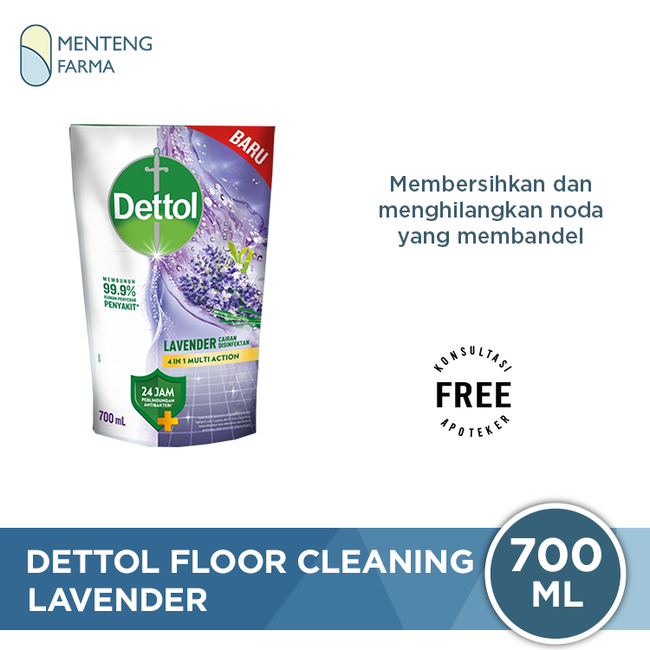 Dettol Multi Action Floor Cleaner Lavender 700 ML - Pembersih Lantai