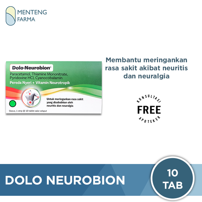 Dolo-Neurobion 10 Tablet - Pereda Nyeri dan Vitamin Neurotropik - Menteng Farma