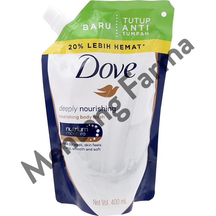 Dove Sabun Mandi Cair Deeply Nourishing 400 ML - Formula NutriumMoisture Menutrisi Melembabkan Kulit - Menteng Farma