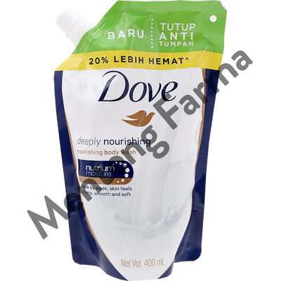 Dove Sabun Mandi Cair Deeply Nourishing 400 ML - Formula NutriumMoisture Menutrisi Melembabkan Kulit - Menteng Farma