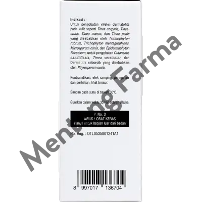 Erazol Lotion 30 mL - Meredakan Gatal Jamur, Kurap dan Panu