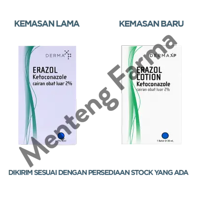Erazol Lotion 30 mL - Meredakan Gatal Jamur, Kurap dan Panu