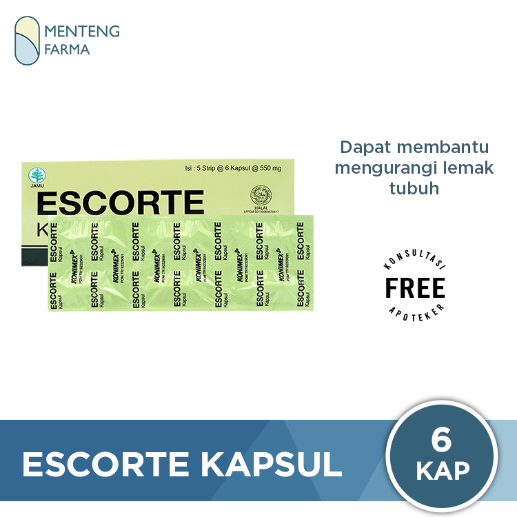 Escorte 6 Kapsul - Mengurangi Lemak Tubuh