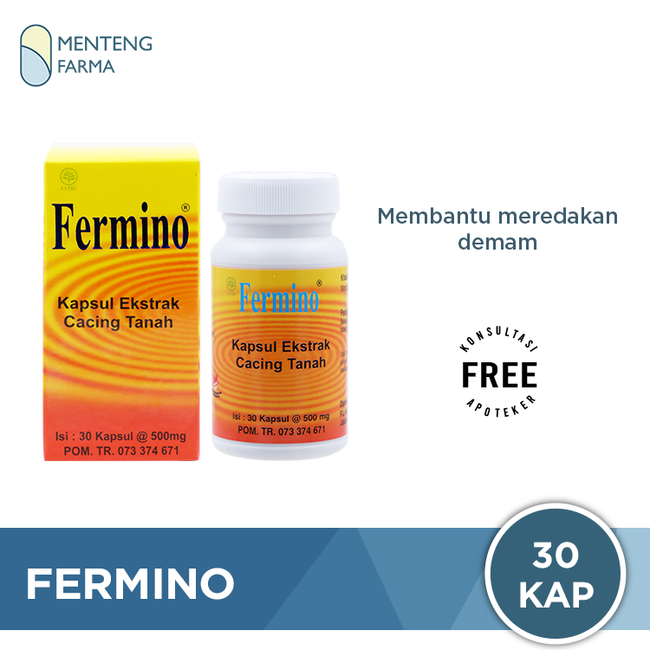 Fermino (Kapsul Ekstrak Cacing Tanah) - 30 Kapsul
